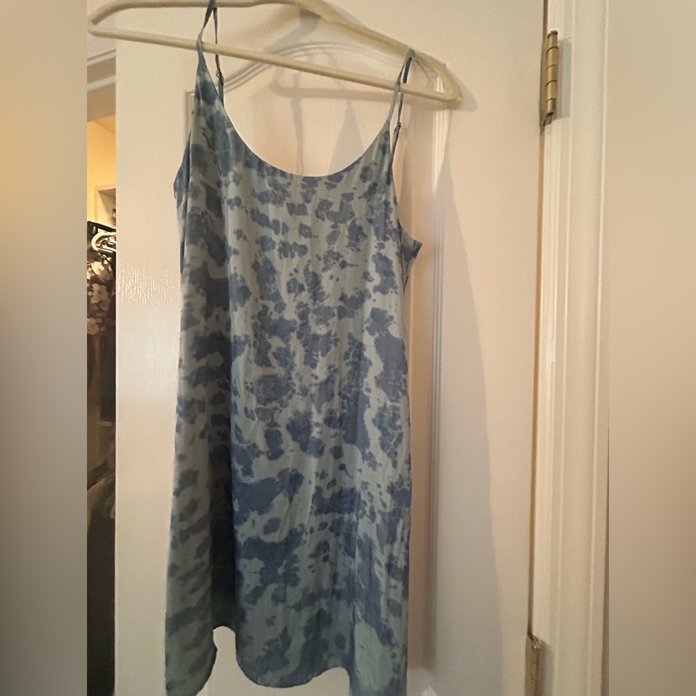 Blue Tye Dye Mini Dress